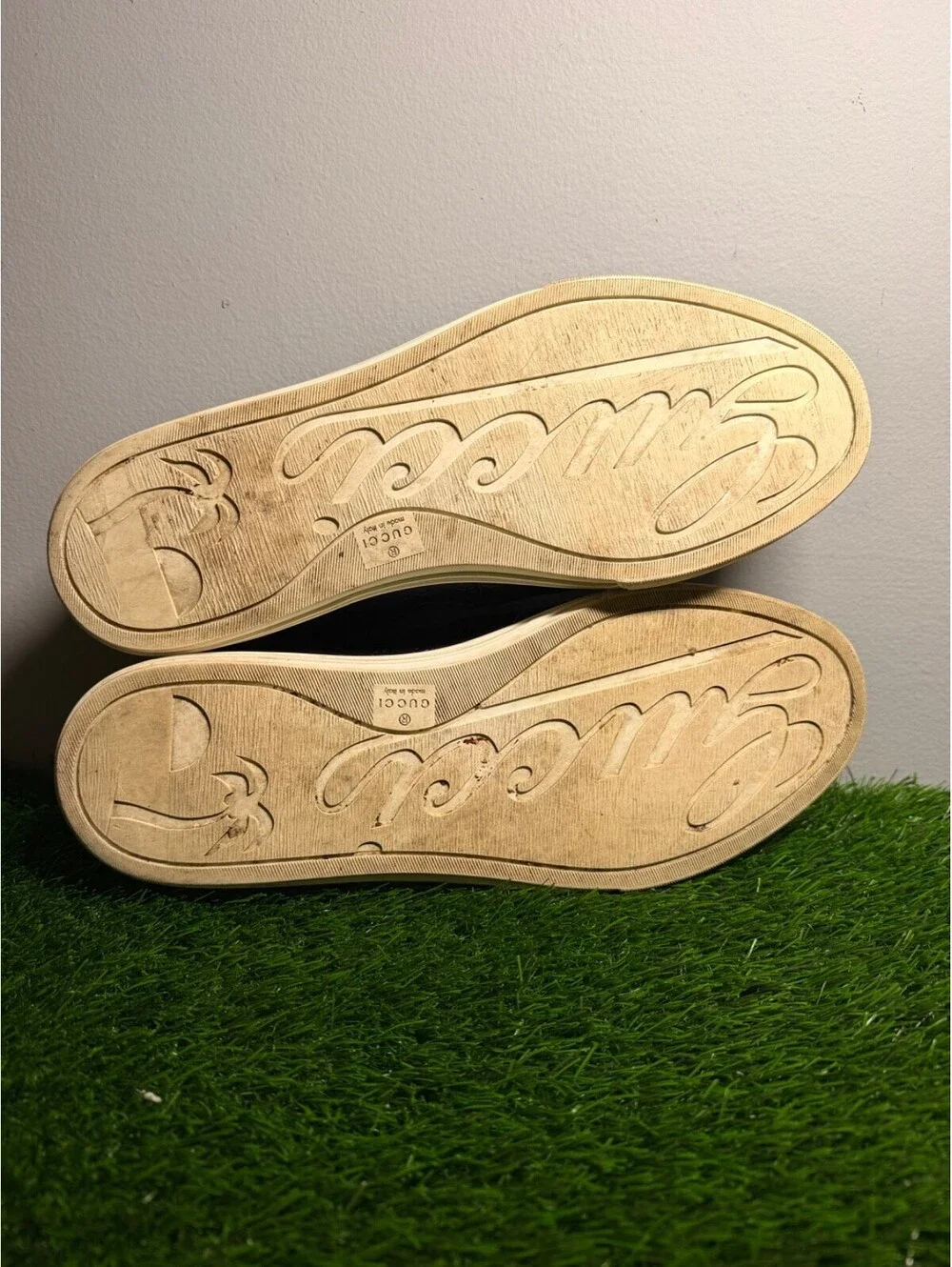 Gucci Microguccissima Monogram Leather Slip-Ons Size 9.5
